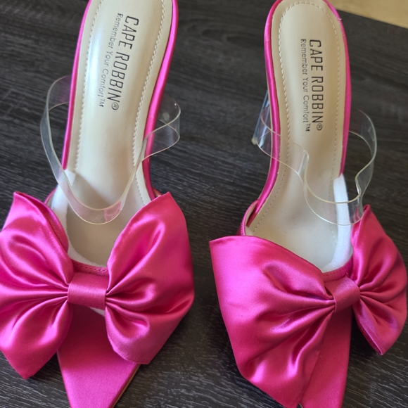 Cape Robbin Hot Pink Bow Heels Size 8 - Picture 1 of 7